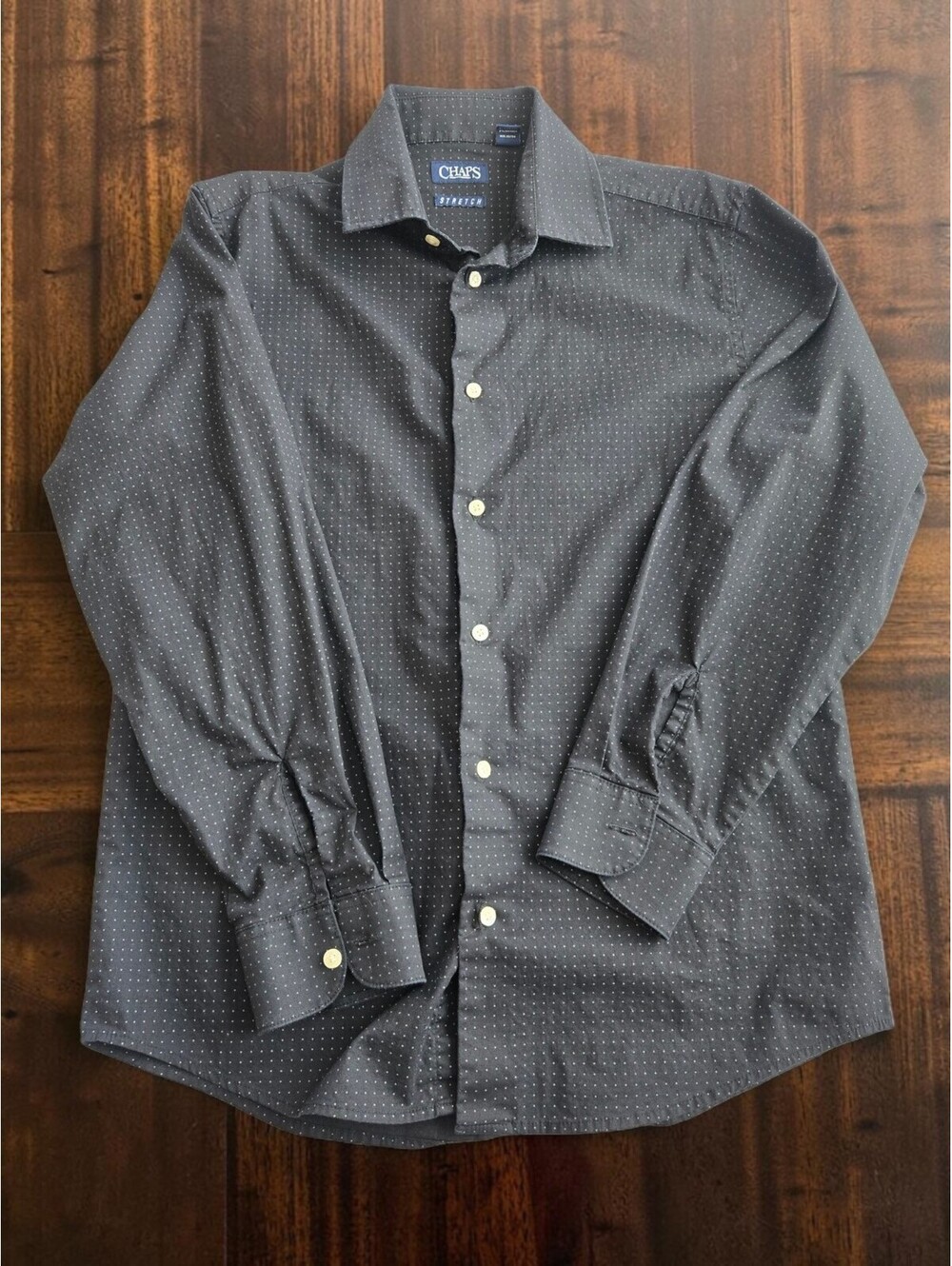 Men's Chaps Stretch Long Sleeve Dress Shirt Youth Large 14-16